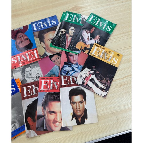 63 - Selection of Elvis memorabilia includes magazines etc