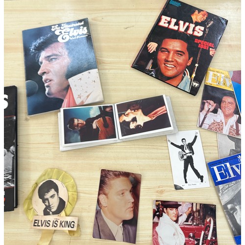 63 - Selection of Elvis memorabilia includes magazines etc