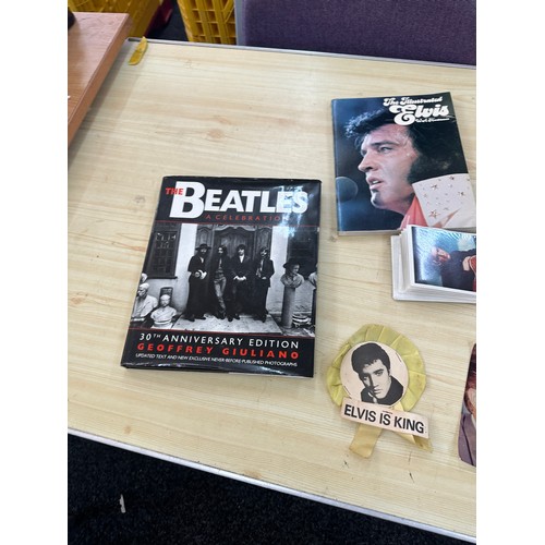 63 - Selection of Elvis memorabilia includes magazines etc