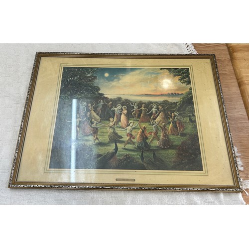 58 - Framed religious print, rasa lia measures approximately 21 inches tall 28 inches wide