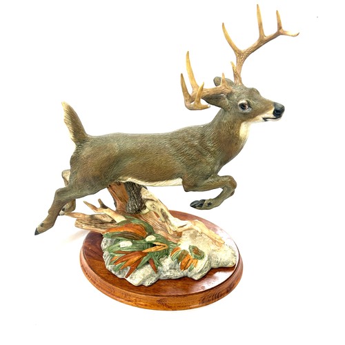 12 - The National Wildlife Federation The Franklin Mint 10 Point Buck 1991 Hand-Painted Fine Porcelain 12... 