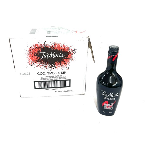 616 - 6 Bottles of Tia Maria cold brew coffee Liqueur Vanilla and 100% Arabica 20% 700ml