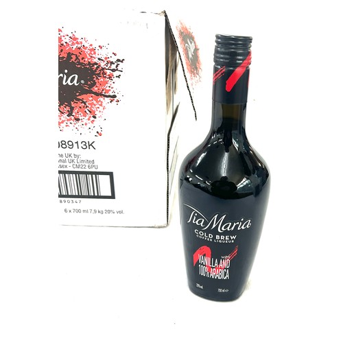 616 - 6 Bottles of Tia Maria cold brew coffee Liqueur Vanilla and 100% Arabica 20% 700ml