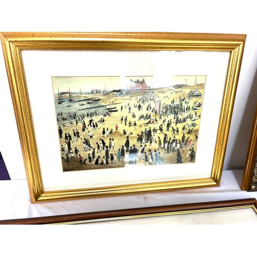 23 - Selection of framed prints to include Lowry, Monet etc, largest frame measures: 19 x 23 inches