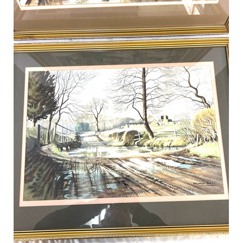 51 - Pair gilt framed watercolours by Wilfred Ball, approximate frame measurements: 21 x 26 inches