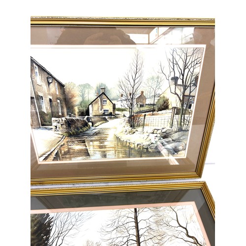 51 - Pair gilt framed watercolours by Wilfred Ball, approximate frame measurements: 21 x 26 inches