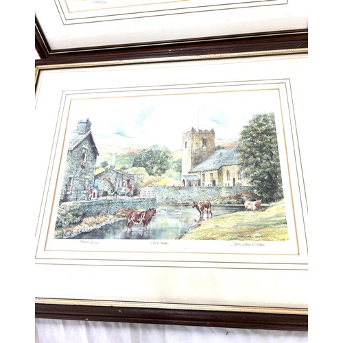 17 - 2 Limited edition framed prints numbers 388/860 Brian Eden, 526/860 Brain eden, depicting Grassmere ... 