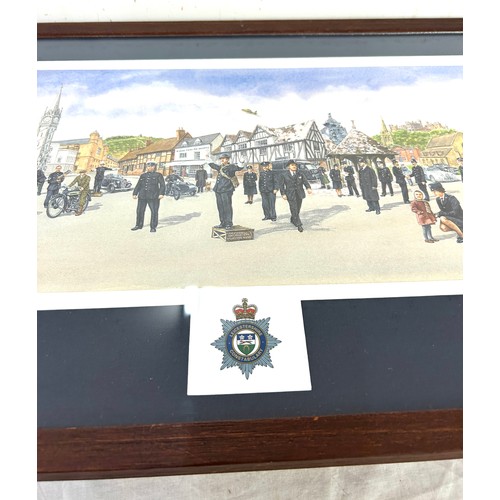 2 - Large mounted and framed print number 696/999 Leicestershire Police past and present, names and posi... 