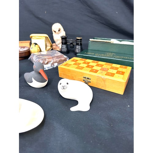 60 - Selection wooden games and collectables