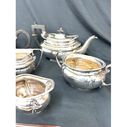 68 - 2 Silver plated tea sets together with a cased set of silver plated teaspoons