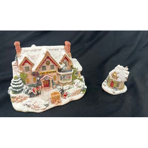 4 - Lilliput Lane L2319 The Star Inn  2000 with Box and Deeds, Snowed Dovecote L2938 with box