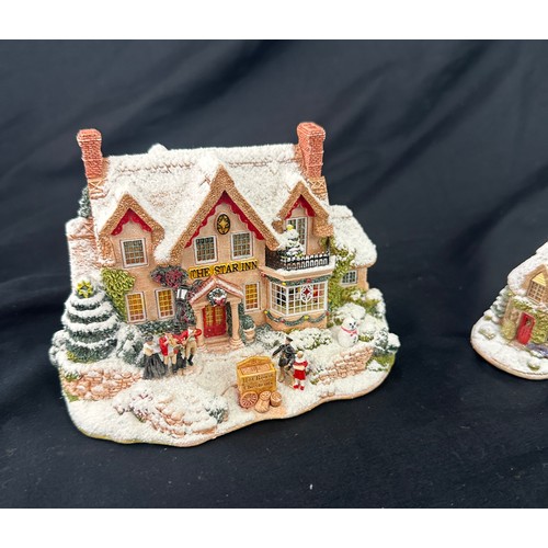 4 - Lilliput Lane L2319 The Star Inn  2000 with Box and Deeds, Snowed Dovecote L2938 with box