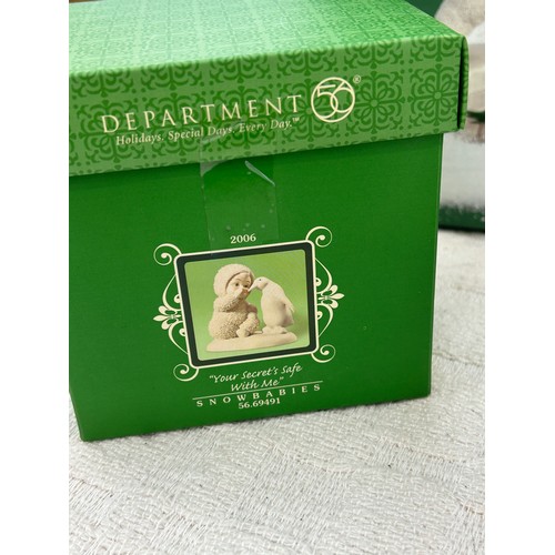 22 - Boxed Snowbabies A well earnt rest Figurine / 56.69498 Dept 56, Snowbabies yours secrets safe with m... 