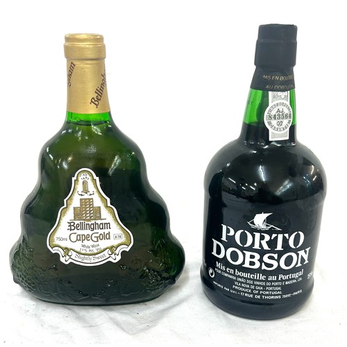 631 - Two bottles of sealed liquor to include Bellingham Cape Gold White Wine and Porto Dobson