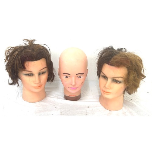 37 - Selection of 3 assorted mannequin heads