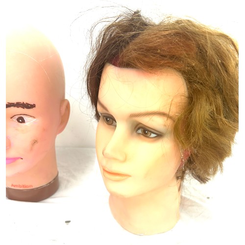 37 - Selection of 3 assorted mannequin heads