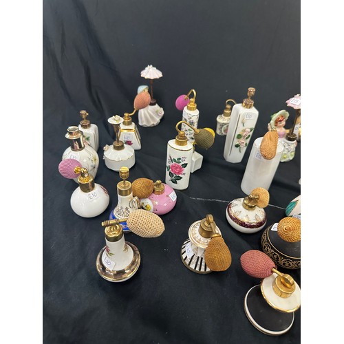 21 - Selection of vintage porcelain scent bottles