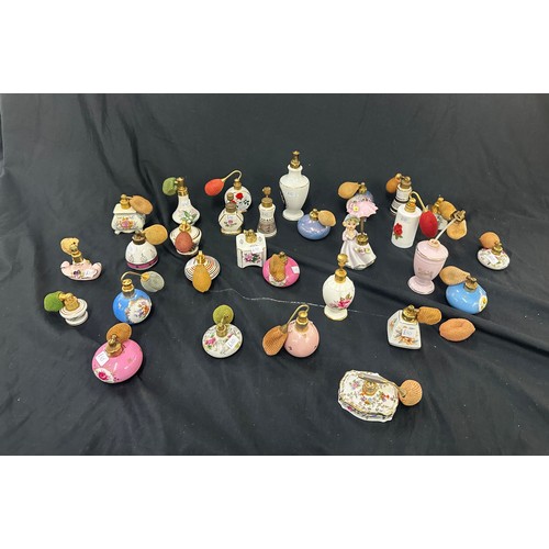 14 - Selection of vintage porcelain scent bottles