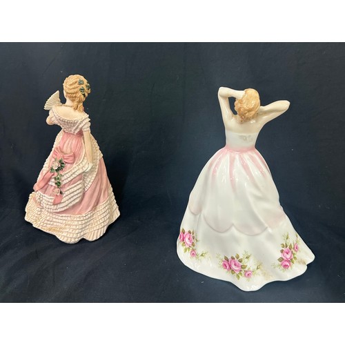 409 - Two vintage porcelain lady figures one Royal Doulton Claire HN3209 and Wedgewood Enchanted Evening B... 