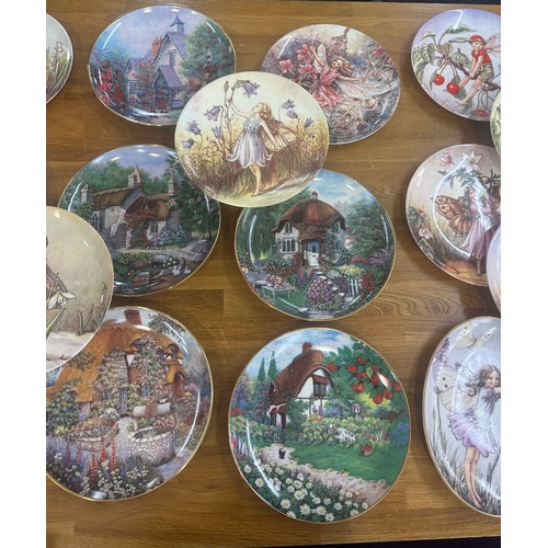 181 - Large selection of collectors plates to include ' The Enchanting World of the Flower Faires' and 'Li... 