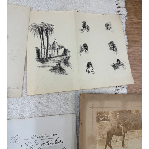 118 - Selection of vintage sketches and drawings