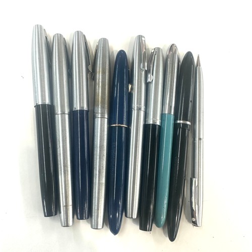 561 - Eight Sheaffer fountain pens most with inlaid nib plus a set with inlaid nib and pencil