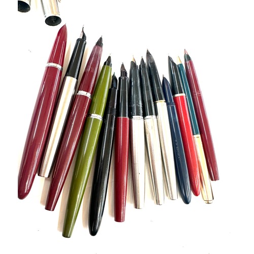 563 - Twelve parker pens including 61, 45 and a Lady Duofold one GF 61/65 pencil