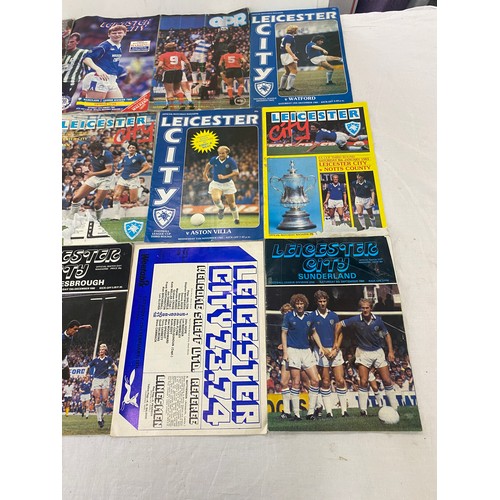 114 - Large selection of football programmes includes Leicester city includes years 1973, 74, 80, 81, 83 1... 