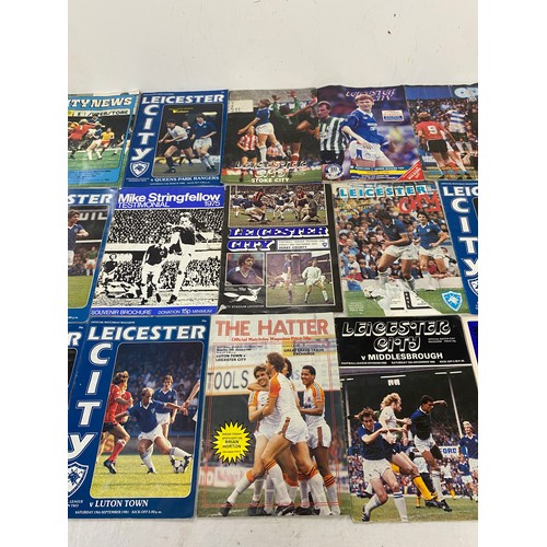 114 - Large selection of football programmes includes Leicester city includes years 1973, 74, 80, 81, 83 1... 