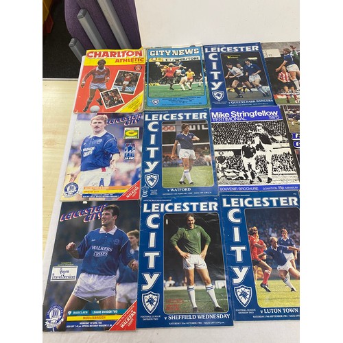 114 - Large selection of football programmes includes Leicester city includes years 1973, 74, 80, 81, 83 1... 