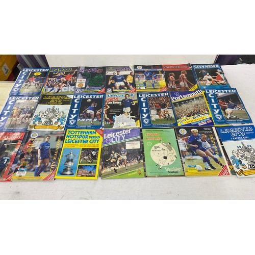 114 - Large selection of football programmes includes Leicester city includes years 1973, 74, 80, 81, 83 1... 