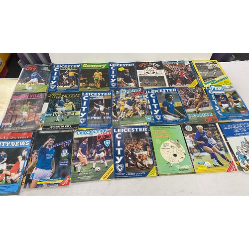 114 - Large selection of football programmes includes Leicester city includes years 1973, 74, 80, 81, 83 1... 