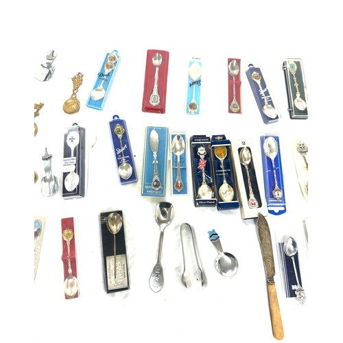 121 - Large selection of souvenir spoons