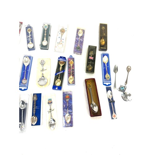 121 - Large selection of souvenir spoons