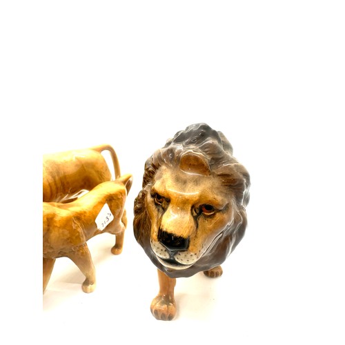 394 - Beswick Lion, Lioness and lion cub, all in good overall condition