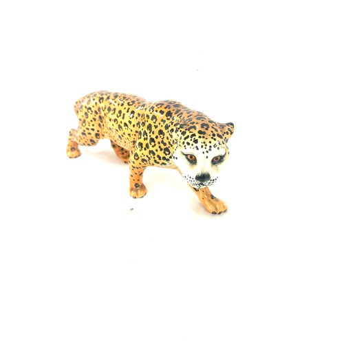 396 - Beswick Leopard Model No. 1082 gloss pattern, Beswick Tigress Figurine model 1486, both in good over... 