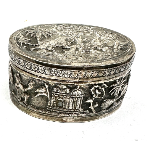 42 - antique indian silver trinket box 70g