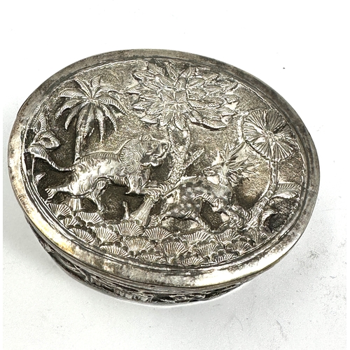 42 - antique indian silver trinket box 70g