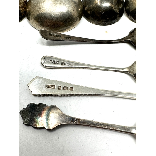 9 - selection of silver condiment spoons