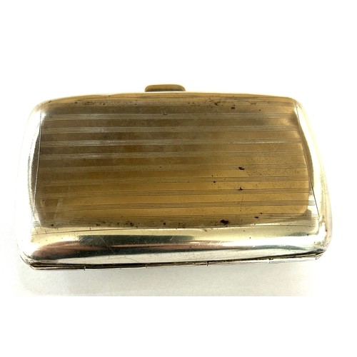 490 - Vintage silver hallmarked cigarette case, approximate weight 70.4g