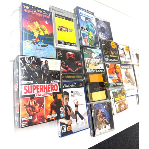 218 - Selection of vintage and later play station games, DS games, DVDs and videos - all in cases to inclu... 