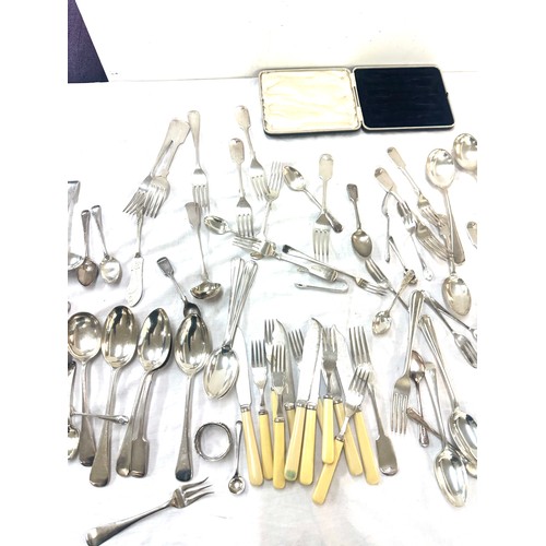 70 - Large selection of silver plated items to include cased cutlery etc