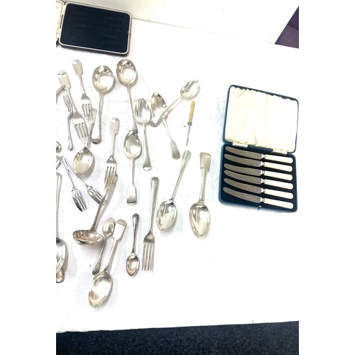 70 - Large selection of silver plated items to include cased cutlery etc