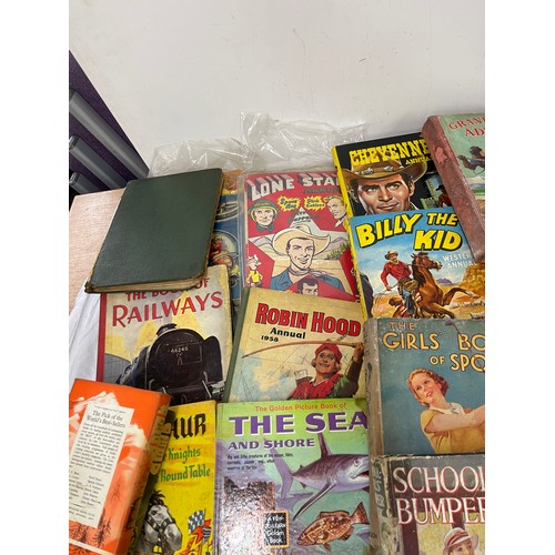 128 - Large selection of vintage and later books, annuals etc