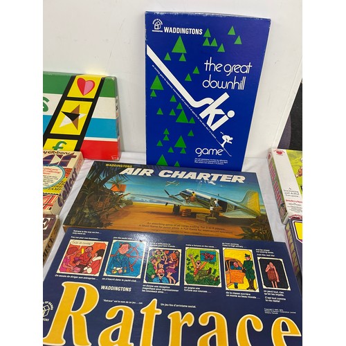 137 - Large selection of vintage games includes Ratrace, Payday, hi-life etc