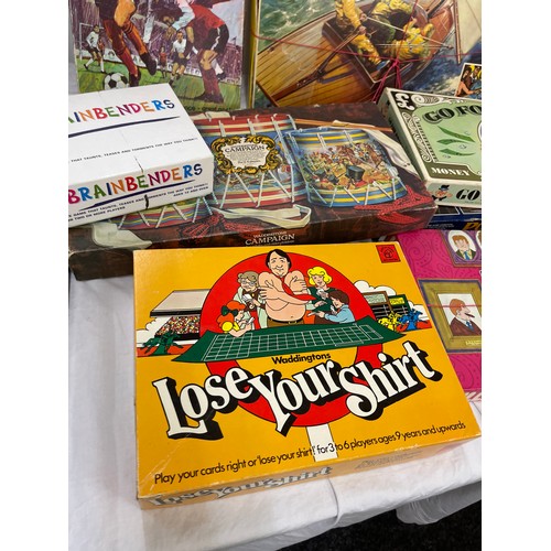 132 - Large selection of assorted games includes world soccer, Helmsman, loose your shirt etc