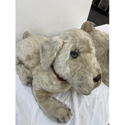 157 - 2 Large vintage dog teddies largest measures approximately 26 inches long