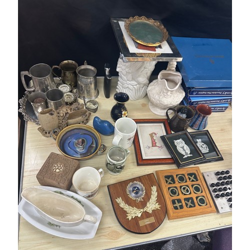 287 - Large selection of miscellaneous to include vases, collectors plates, printing blocks, oriental item... 