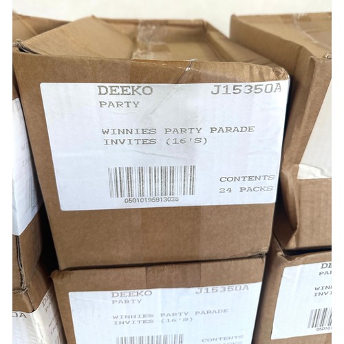 358 - 10 boxes of 24 brand new Winnie The Pooh Party Parade birthday invitations