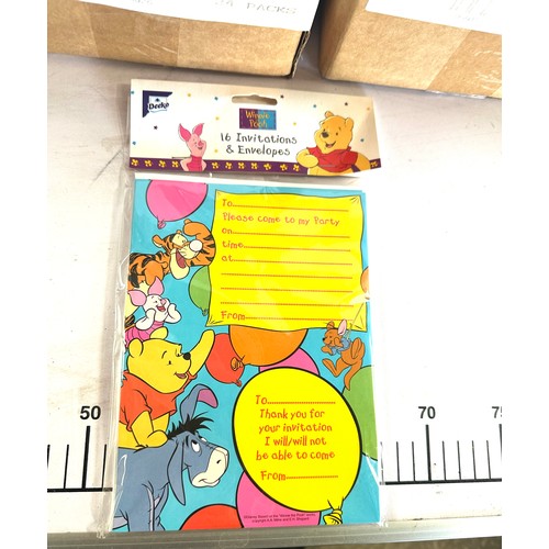 358 - 10 boxes of 24 brand new Winnie The Pooh Party Parade birthday invitations